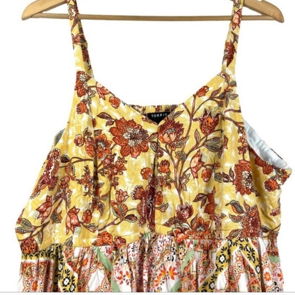 Torrid Midi Challis Handkerchief Dress Size 3X - Picture 3 of 5